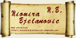Miomira Bjelanović vizit kartica